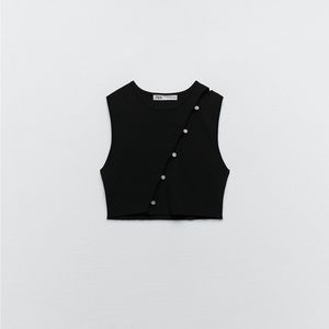 ZARA Knit Top with Jewels